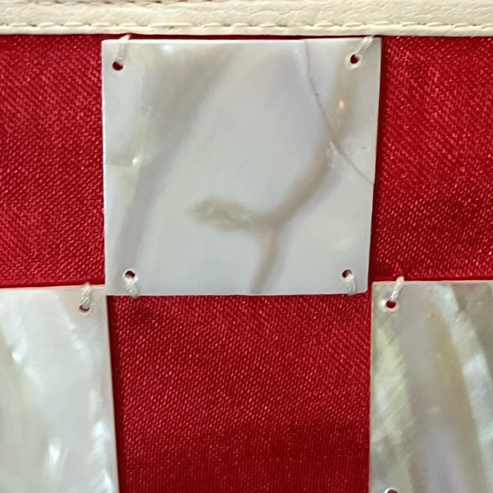 Red and White Checkered Tote Bag - Picture 4 of 10